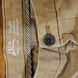 Izod, Men's 34x32 Khaki Stretch Chinos